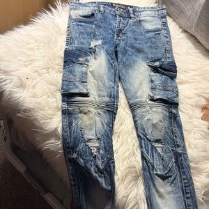 Kids Distressed Blue Jeans with Pockets